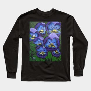 Pansy Flowers Long Sleeve T-Shirt